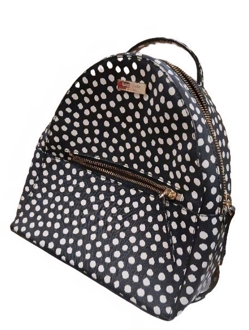 kate spade Black & White Polka Dot Dome Backpack